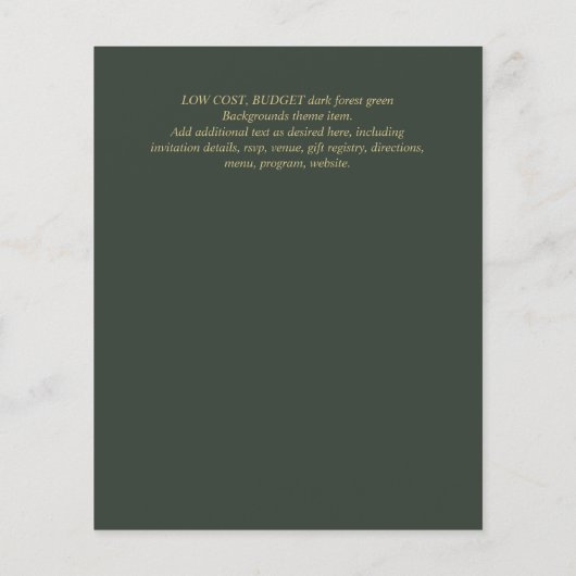 Nuestra Boda GOLD Frame Spanish Wedding INVITE Flyer (Hinten)