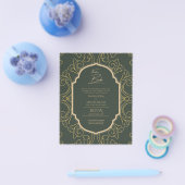 Nuestra Boda GOLD Frame Spanish Wedding INVITE Flyer (Einzeln)