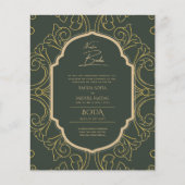 Nuestra Boda GOLD Frame Spanish Wedding INVITE Flyer (Vorne)