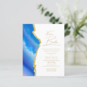 Nuestra Boda Gold Text AGATE Wedding INVITE (Stehend Vorderseite)