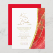 Nuestra Boda Gold Text AGATE Wedding INVITE (Vorne/Hinten)