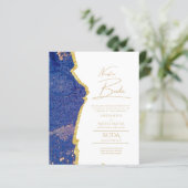 Nuestra Boda Gold Text AGATE Wedding INVITE (Stehend Vorderseite)