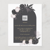 NUESTRA BODA Grau Blushing Pink Roses Spanisch Flyer (Hinten)