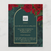 NUESTRA BODA Green Gold Rote Rosen WinterEINLADUNG (Rückseite)