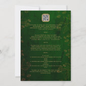 NUESTRA BODA GREEN GOLD UAWG MENU DETAILS QRCode Einladung (Rückseite)