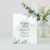 NUESTRA BODA Greenery Spanish WEDDING Einladung (Stehend Vorderseite)