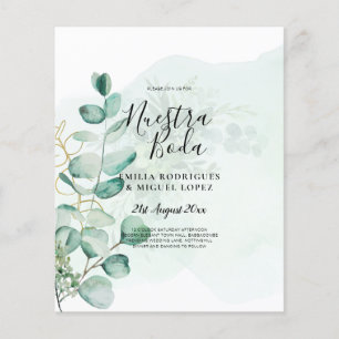 NUESTRA BODA Greenery Spanish WEDDING Einladung Flyer
