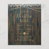NUESTRA BODA HAUSHALT RUSTISCHE LICHTE LACE INVITE (Vorderseite)