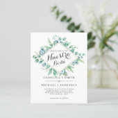Nuestra Boda Invitacion - Eucalyptus Modern (Stehend Vorderseite)