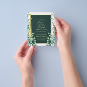 Nuestra Boda Invitacion Greenery Gold Flyer (Gruppe)