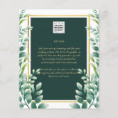 Nuestra Boda Invitacion Greenery Gold Flyer (Hinten)
