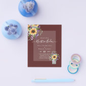 Nuestra Boda Invitacion Spanish Wedding SUNFLOWERS Flyer (Einzeln)