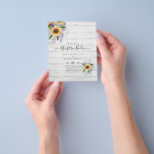 Nuestra Boda Invitacion Spanish Wedding SUNFLOWERS Flyer (Gruppe)