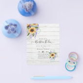 Nuestra Boda Invitacion Spanish Wedding SUNFLOWERS Flyer (Einzeln)