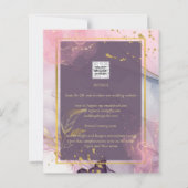NUESTRA BODA Lila Pink Gold Tinte Wedding INVITE (Rückseite)