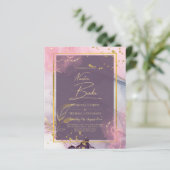 NUESTRA BODA Lila Pink Gold Tinte Wedding INVITE (Stehend Vorderseite)