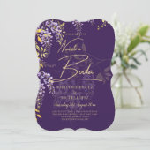 Nuestra Boda Lilac Wisteria Wedding Spanish Invite Einladung (Stehend Vorderseite)