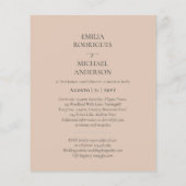Nuestra Boda Moderne Typografie Viele FARBEN INVIT Flyer (Hinten)
