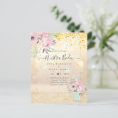 Nuestra Boda PINK BLUSH Floral Einladungen (Stehend Vorderseite)