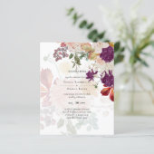 NUESTRA BODA Plum Fall Floral Spanish Wedding (Stehend Vorderseite)