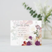 NUESTRA BODA Plum Fall Floral Spanish Wedding (Stehend Vorderseite)