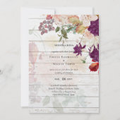 NUESTRA BODA Plum Fall Floral Spanish Wedding (Vorderseite)