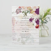 NUESTRA BODA Plum Fall Floral Spanish Wedding (Stehend Vorderseite)