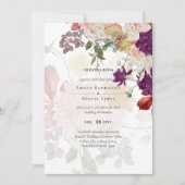 NUESTRA BODA Plum Fall Floral Spanish Wedding (Vorderseite)