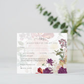 NUESTRA BODA Plum Fall Floral Spanish Wedding (Stehend Vorderseite)