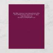 NUESTRA BODA Plum Fall Floral Spanish Wedding Flyer (Hinten)