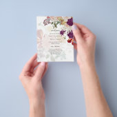 NUESTRA BODA Plum Fall Floral Spanish Wedding Flyer (Gruppe)