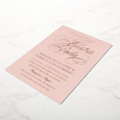 Nuestra Boda Rose Gold Folieneinladung (Gedreht)