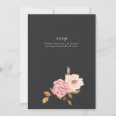 Nuestra Boda Rose Pink Watercolor Wedding Einladung (Rückseite)