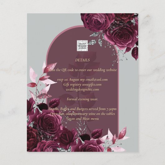 NUESTRA BODA Rote Rosen Flyer (Hinten)