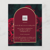 NUESTRA BODA Rote Rosen Forest Green Winter INVITE Flyer (Hinten)