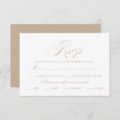 Nuestra Boda Rsvp Card (Vorne/Hinten)