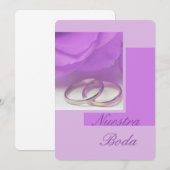 Nuestra Boda - Spanische Hochzeit Einladung (Vorne/Hinten)