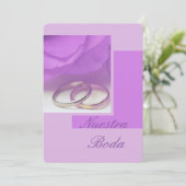 Nuestra Boda - Spanische Hochzeit Einladung (Stehend Vorderseite)