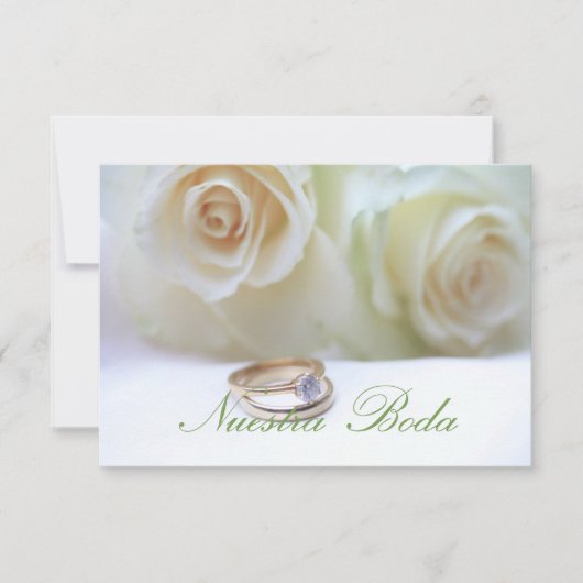 Nuestra Boda - Spanische Hochzeit Einladung (Vorderseite)