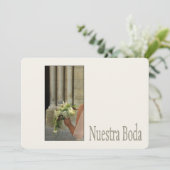 Nuestra Boda - Spanische Hochzeit Einladung (Stehend Vorderseite)