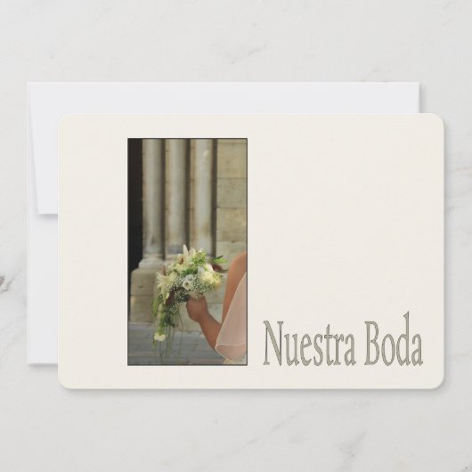 Nuestra Boda - Spanische Hochzeit Einladung (Vorderseite)