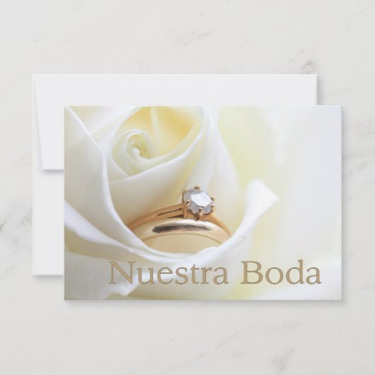 Nuestra Boda - Spanische Hochzeit Einladung (Vorderseite)