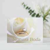 Nuestra Boda - Spanische Hochzeit Einladung (Stehend Vorderseite)