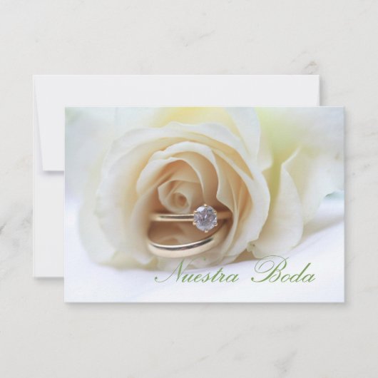 Nuestra Boda - Spanische Hochzeit Einladung (Vorderseite)