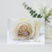 Nuestra Boda - Spanische Hochzeit Einladung (Stehend Vorderseite)
