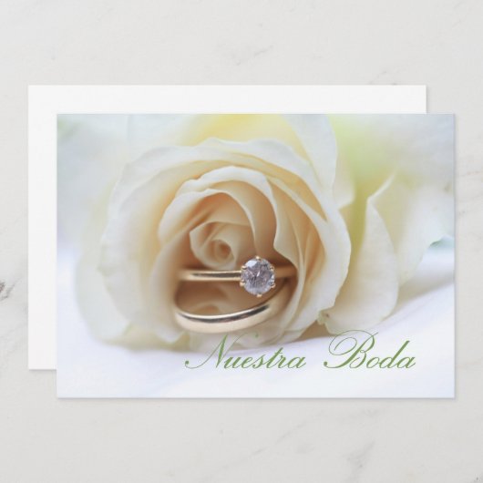 Nuestra Boda - Spanische Hochzeit Einladung (Vorne/Hinten)