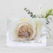 Nuestra Boda - Spanische Hochzeit Einladung (Stehend Vorderseite)