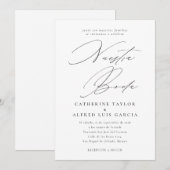 Nuestra Boda Spanische Sprache Schwarzes Skript Ho Einladung (Vorne/Hinten)