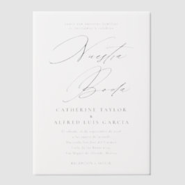 Nuestra Boda Spanische Sprache Schwarzes Skript Ho Pergament Einladungen