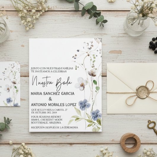 Nuestra Boda, Spanische Weihnachtsfeier Blume Flyer